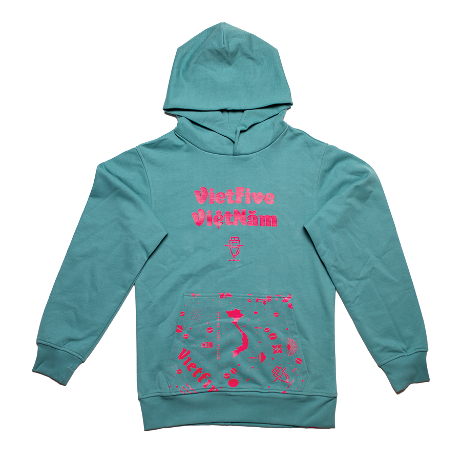 VietFive Destination Hoodie (teal): Vietnam