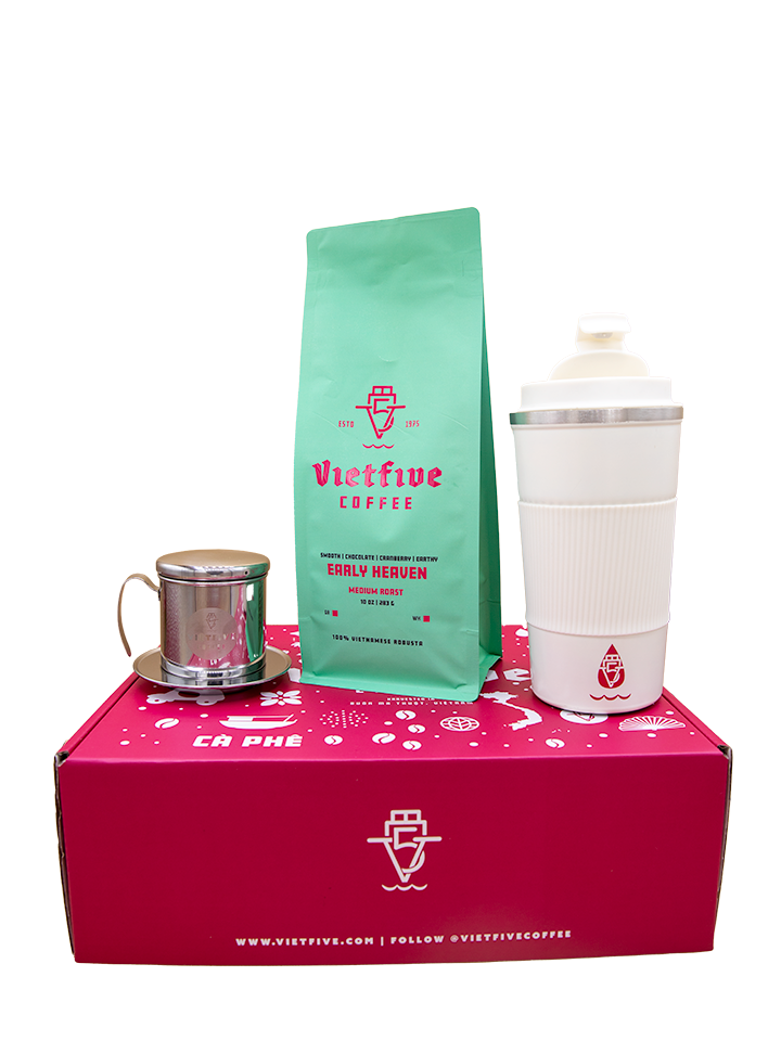 VietFive Coffee Kit (Phin, Robusta Beans, with Tumbler)