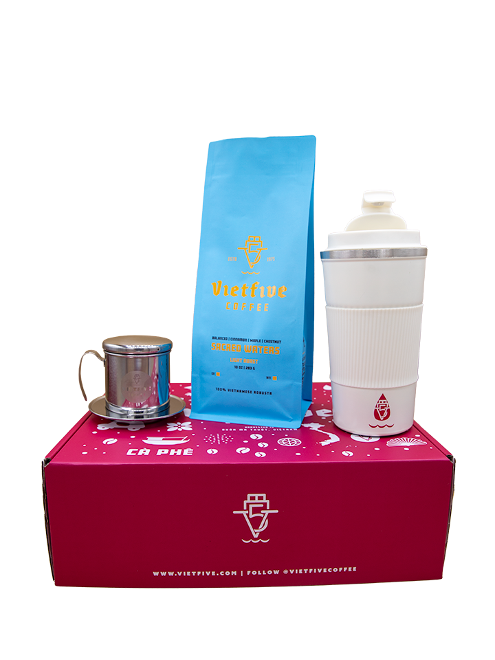 VietFive Coffee Kit (Phin, Robusta Beans, with Tumbler)