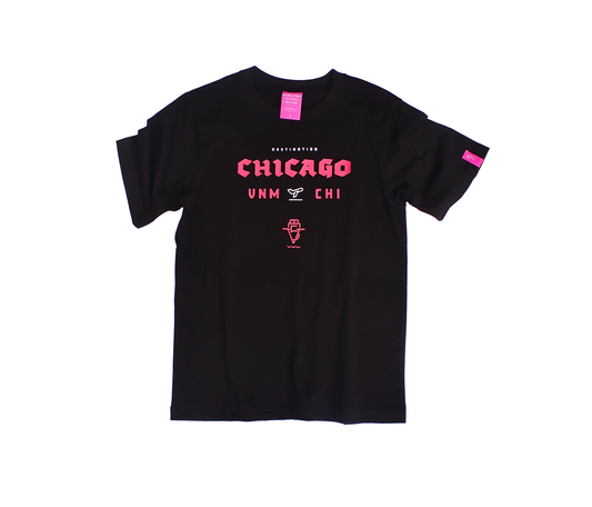 Destination Premium Cotton Black Tee-Chicago
