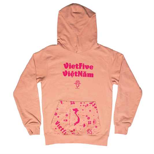 VietFive Destination Hoodie-Peach: Vietnam