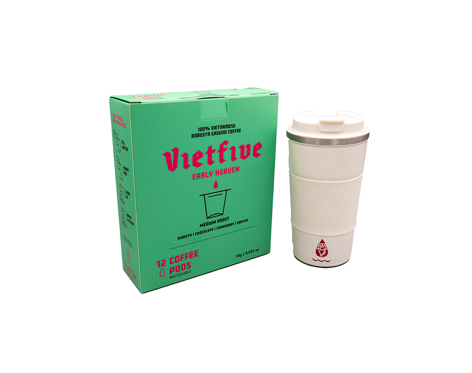 VietFive K-Cup Coffee Kit: Bold Vietnamese Robusta + Tumbler