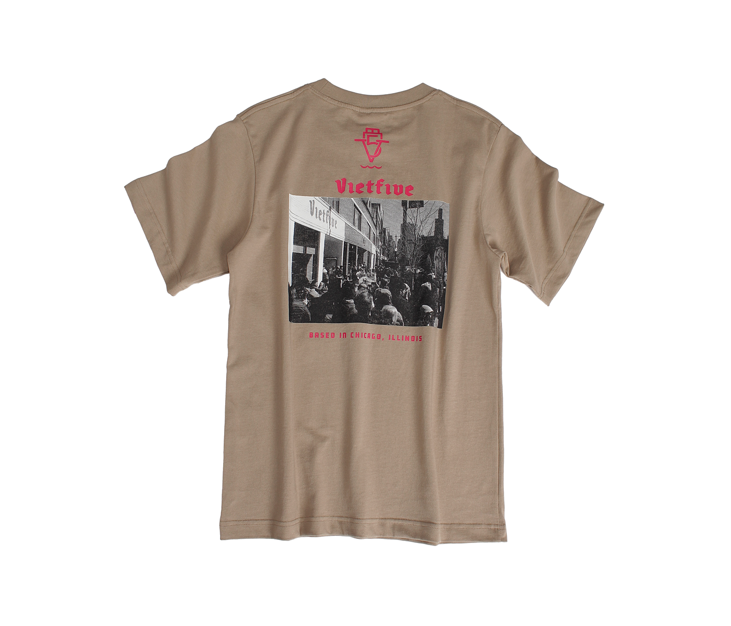 Destination Premium Cotton Brown Tee-Chicago