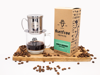 VietFive Coffee Kit (Phin, Robusta Beans, V5 Mug)