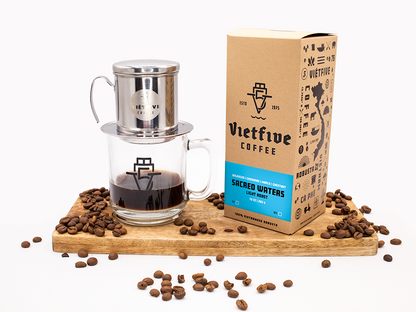 VietFive Coffee Kit (Phin, Robusta Beans, V5 Mug)